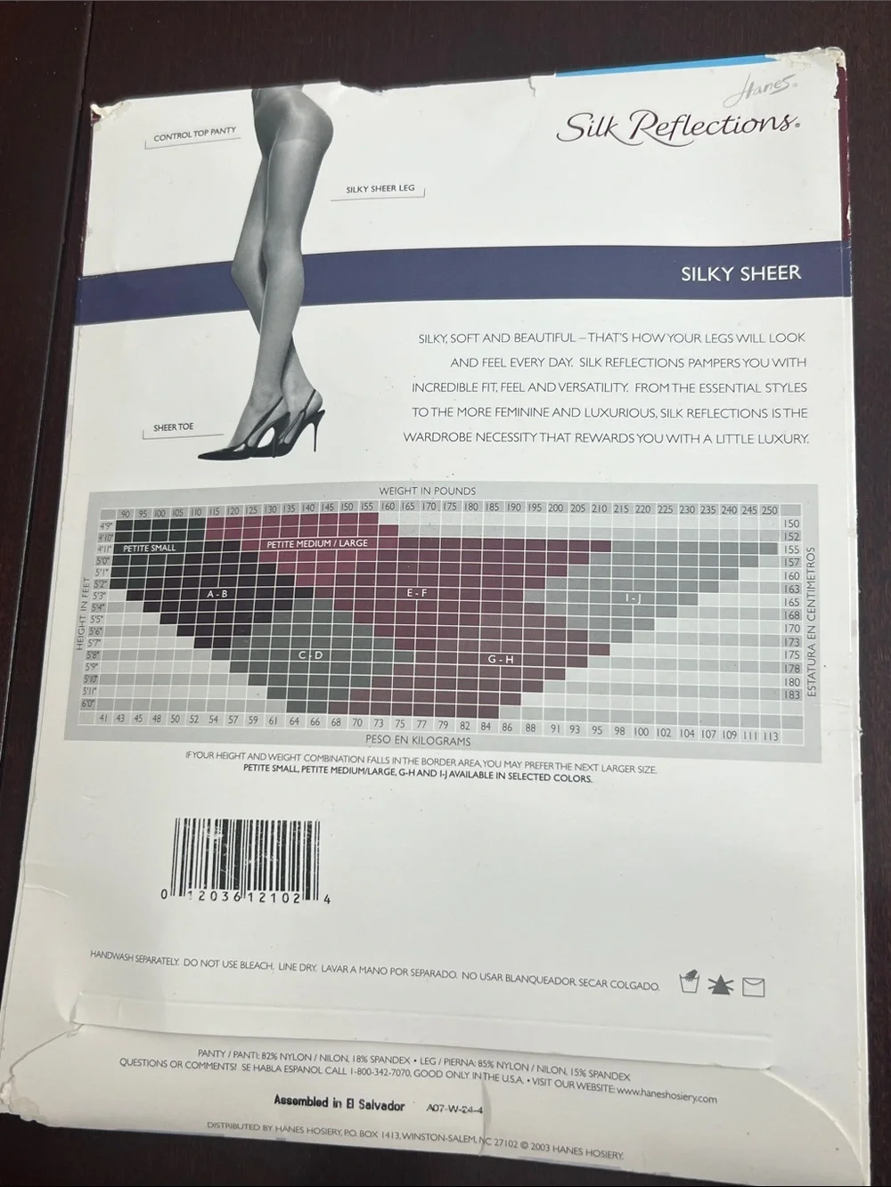 🌞 Hanes Silk Reflections NWT Sheer Control Top Sandalfoot Pantyhose women A/B